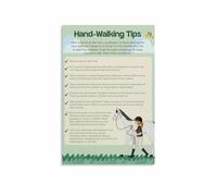 YZWRWRMKTB How to Hand Walk a Horse Guide Poster, Safe Leading Techniques & Tips for Horse Care, Barn Office Decor(Framed,16x24inch(40x60cm))