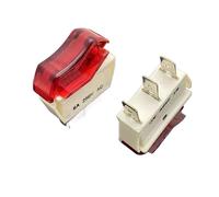 YZWRWRMKTB Interruttore di alimentazione tipo nave da 5 pezzi con luce rossa, 3 pin, 2 velocità, 6 A, piastra di inclinazione, pulsante del ventilatore tipo nave, 32 * 14 mm