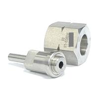 YZWRWRMKTB JISW22 Right Hand Female To 1/4" Tube Auto Weld SUS316L Stainless Steel Connector Pipe Fitting Coupler