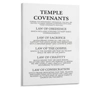 YZWRWRMKTB LDS Doctrine Quick Reference Poster, Temple Prep Chart Canvas Print, Wall Art for Institute Class, Dorm, Missionary(Unframed,12x18inch(30x45cm))
