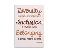 YZWRWRMKTB Modern Diversity Poster Metal Tin Sign Inclusion Belonging Wall-Art for Office Decor School Counseling Center Community Wall (8 X 12 inch)