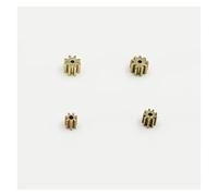 YZWRWRMKTB Modulo 7T 8T 9T Ingranaggio Pignone Denti Metallo Rame Ottone Ingranaggio Trasmissione Ruota Ingranata 1mm Albero 0.4M-8T