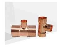 YZWRWRMKTB Pipe Fittings 19 22 28mm to 6.35 10 12.7 15 16mm Inner Diameter 99.9% Copper Terminal Tee with Reduced Tin Delivery (Color : 28mmx12.7mmx28mm)