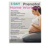 YZWRWRMKTB Prenatal Exercise Program Poster 5 Day Safe Home Workout Plan For Pregnancy Health And Wellness(Framed,08x12inch(20x30cm))