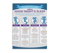 YZWRWRMKTB Sleep Hygiene Habit Poster Bedtime Routine Chart Wall-Art for Healthy Home Decor(Unframed,12x18inch(30x45cm))