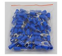 YZWRWRMKTB SV2-4 Connettore for cavi Furcate blu 100 pezzi/confezione Terminali a crimpare for cavi Furcate preisolati a forcella 16-14AWG SV2.5-4 SV