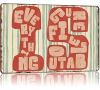 YZWRWRMKTB Vintage Everything Is Figureoutable Quote Mindset Metal Plaque for Home Office or Studio 8 X 12 in