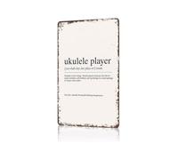 YZWRWRMKTB Vintage Ukulele Definition Tin Sign Funny Strummer Gift Metal Wall-Art Tropical Decor For Man Cave Beach House Office Bedroom 8 X 12 inch
