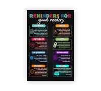 YZWRWRMKTB Young Writers Workshop Poster: Reminders for Good Readers, Writing Process Guide, Inspiring English Classroom Decor for Elementary School(Framed,12x18inch(30x45cm))