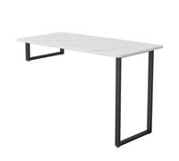 YZWZZXC Scrivania Ufficio, Toletta da Trucco, Piano in Lastra, Struttura in Ferro Battuto, Ampio Spazio di Archiviazione, per Tutti i Tipi di Finestre a Bovindo(White,80 * 50 * 35cm/31 * 20 * 14in)