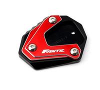 YZXOOP Supporto per Cavalletto Laterale Estensore per Moto per Fantic Caballero Flat Track 125 250 Rally Scrambler Piastra di Estensione Cuscinetto cavalletto(Rosso)