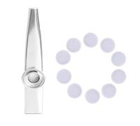 YZYDF Kazoo in metallo con 10 membrane per flauto, strumenti musicali per ukulele, violino, chitarra, pianoforte