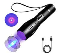 YZYOE 365 nm torcia a luce nera ricaricabile, fluorescente lampada di rilevamento dell'agente, giada, gioielli, soldi di carta, rivelatore di funghi, torce UV LED 1 modalità luce di rilevamento.