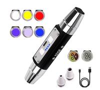 YZYOE 6LED torcia ricaricabile di riconoscimento giada, Super Bright Gioielli Diamond Detector Lampada. Bianco Giallo Rosso Luce Blu 395nm e 365nm UV Multi Source Torcia elettrica.