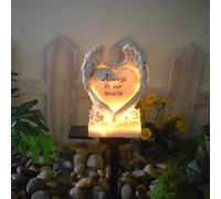 YZYOE A energia solare amore angelo ala luce, giardino resina decorativa bella luce da pavimento San Valentino, crepuscolo senza fili a LED Dawn impermeabile.