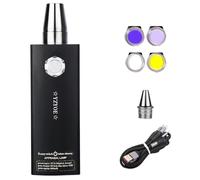 YZYOE LED ricaricabile quattro sorgenti luminose Jade riconoscimento torcia, pietra preziosa all'aperto e rilevatore minerale, Bianco, luce gialla, luci ultravioletta 365nm e luce nera 395.
