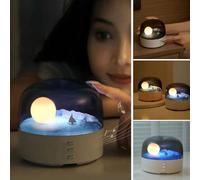 YZYOE Luce LED New Moon Music Atmosphere Light, tre colori regolabili, luce decorativa con suono stereo, regalo per amici e familiari.