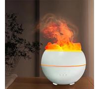 YZYOE Salt Stone LED Ambient Light Umidificatore, Flame Light e Gradient Color USB Aromatherapy Machine, Una combinazione di luce notturna due in uno e umidificatore.