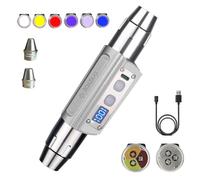 YZYOE Torcia di luce forte riconoscimento giada sei in uno, luce di rilevamento cera d'api cristallo pietra preziosa minerale all'aperto a LED, luci bianche gialle rosse blu 395nm e 365nm UV.