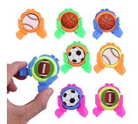 YZZT 8PCS Mini Catapult Frisbee, Lancio con energia elastica di potenza, Frisbee con tema di palla, Giochi per rilassare lo stress, Giochi per persone da 4 anni ad adulti, Giuochi per indoor e outdoor