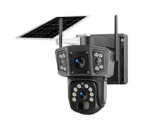 Yzzthumss Telecamera di Sicurezza Web Sorveglianza Solare Esterno Colore Notte con Rilevamento PIR con Doppio Obiettivo Tracciamento Automatico Versione 4G (Disponibile Solo Nella Regione Asia-Pacific