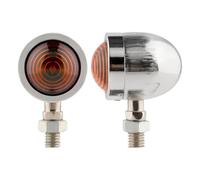 Z 1 Paio Di Indicatori Di Direzione Universali Da 10 Mm Filettati Per Motocicletta Ambra Indicatori Di Direzione Per Moto, Fari, Indicatori Di Direzione Da 12V Proiettili