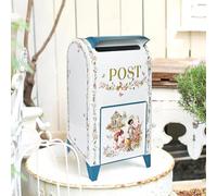 Z² BellaDecor Cassetta delle lettere per matrimonio, stile retrò, vintage, stile rustico, in metallo, stile antico, decorazione nostalgica da giardino per esterni (bianco B)