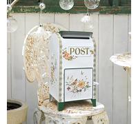 Z² BellaDecor Cassetta delle lettere per matrimonio, stile retrò, vintage, stile rustico, in metallo, stile antico, decorazione rustico, decorazione per esterni (bianco C)