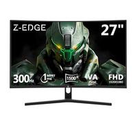 Z-Edge Monitor da gioco curvo da 27", FHD 1080p 300Hz 240Hz, Monitor curvo MPRT ultra veloce da 1 ms, 1500 R, colori 16,7 M, telaio senza cornice UG27H, 2 porte DP 1.4 e 2 porte HDMI 2.0