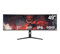 Z-Edge - Monitor da gioco curvo da 49" 144 Hz DQHD 5120 x 1440 IPS 1 ms MPRT, display curvo 32:9, 10 bit, FreeSync, HDR10, inclinabile/girevole, regolabile in altezza, USB-C, HDMI DisplayPort