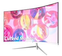 Z-Edge Monitor Pc Curvo 24'', 75Hz, FreeSync, FHD (1920x1080), Monitor Ufficio Bianco con HDMI Cavo, Schermo Gaming 2800R VA Frameless, Inclinazione Regolabile, 178° Angolo Visione, VGA+HDMI, Eye-Care