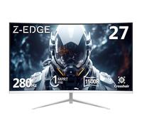 Z-Edge - Schermo per PC da gamer, curvato, 27", 280 Hz (DP), 240 Hz (HDMI), 1 ms, FHD, FreeSync, monitor da gioco bianco 16:9, inclinazione regolabile, 1500R, 2 x HDMI2.0 e 2 x DP1.2, 178° Angolo di