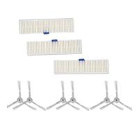 Z/F Per Rowenta Robot Explorer Serie 20 40 50 75 aspirapolvere Spazzola laterale e filtro Hepa, 6 testine + 3 filtri