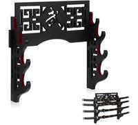 Z-Fiber Supporto da Parete Spada Porta Spada espositore Imbottito Katana Wakizashi Genji e Spade Samurai,4 Tier