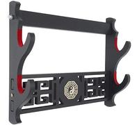 Z-fiber Sword Wall Mount Supporto per Spada Espositore Imbottito Katana Wakizashi Genji e Samurai Swords Gossip Pattern,2 Tier
