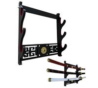 Z-fiber Sword Wall Mount Supporto per Spada Espositore Imbottito Katana Wakizashi Genji e Samurai Swords Gossip Pattern,3 Tier