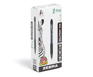 Z-Grip Retractable Ballpoint Pen, Black Ink, Medium, Dozen