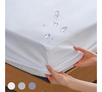 Z-HOM Coprimaterasso Matrimoniale Impermeabile,100% impermeabile, in microfibra, con strato di plastica impermeabile, altezza materasso fino a 30 cm, certificato Öko-Tex (Bianco, 160 x 200)