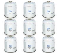 Z.M.C 9X Cartucce di gas 450g, gas propano/butano 900ml, cartuccia di gas EN417, raccordo a filettatura europea, cartuccia a vite per bruciatore di erbacce, bombola di gas a pressione universale con