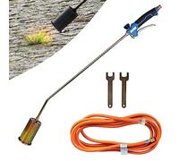 Z.M.C Bruciatore per erbacce 1850 °C, Ø 60 mm, bruciatore ad alte prestazioni, 69 kW, lunghezza tubo 90 cm, tubo da 5 m, impugnatura ergonomica, diserbante per giardino, tetto, legno e officina