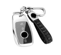 Z.MYUKI 【4 colori】 Classe B AMG Cover Chiave con Portachiavi per Mercedes Benz Classe B W247 2019-2023 2024 Accessori Key Case (Argento)