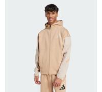 Z.N.E. adidas Felpa con cappuccio e zip integrale Warm Sandstone / Clay Brown S