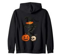 Z Spooky Halloween Strega Cappello Zucca Felpa con Cappuccio