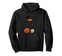 Z Spooky Halloween Strega Cappello Zucca Felpa con Cappuccio