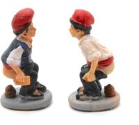 Z1 mk2 x statuette di presepe catalane, 6,5 cm, set di 2 pastori tradizionali, statuette decorative. l'uomo che fa la cacca. figurina cagando. Scena di Natività. Trova la figura natalizia.