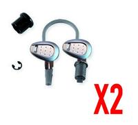 Z227A - Givi Chiavi serratura per 2 valigie con boccole 2,5mm impugnatura argent