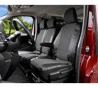 Z4L Coprisedili adatti per Talento a partire dal 2016 - 3 posti -OPC SD poliestere con ecopelle nera, Viva - su misura