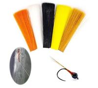 ZAANU Fibre di Nylon affusolate in 5 Colori for la Costruzione di Mosche secche Materiale Code di effimera Hi-Float Code di NINFA Fibre Ultra Fini Ali di Mosca secca Code/72