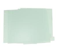 ZAAWUUT Divisori vuoti a 3 anelli in 8 linguette, divisori in plastica A4 scrivibili su quaderni e raccoglitori, 3 divisori per scuola, ufficio, casa (verde chiaro, A4 8 rubinetti)