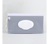 ZAAWUUT ZAAWUUT - Dispenser portatile per salviettine umidificate, riutilizzabile, da viaggio, con cerniera sigillata (grigio)